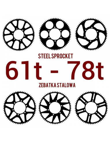 Steel Sprocket – 61 to 80 Teeth – Custom Made