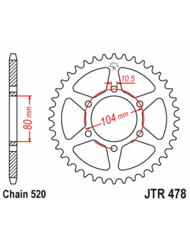 65T Stunt Rear Sprocket for Kawasaki ZX6-R 636 ER6 Z750 EX650 Stunt Racing Bike