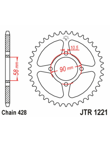 Steel Stunt Sprocket 52t-428 for Honda CBR 125 JC50 (2011-2017)