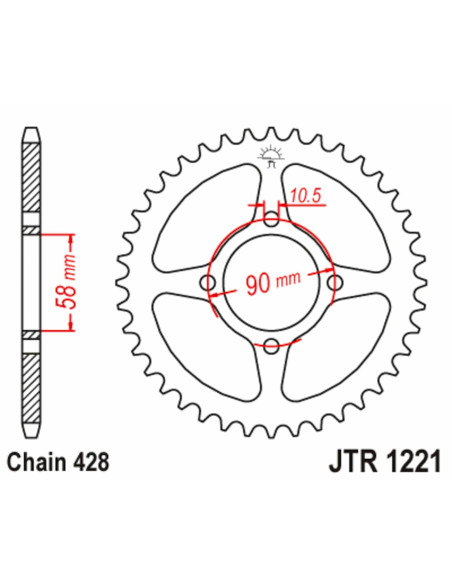 Steel Stunt Sprocket 52t-428 for Honda CBR 125 JC50 (2011-2017)