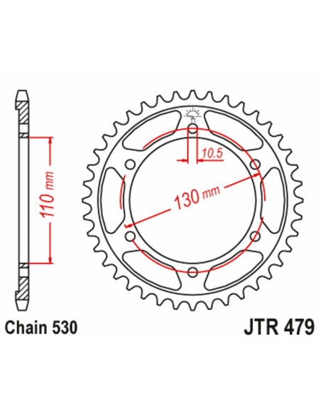 Steel Stunt Sprocket 55t-530 for Yamaha R1 R6 FZ1 CB1300 Suzuki GSXR 1000  (1998-2024)