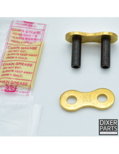 DID RIVET CONNECTING LINK DID 520VX3 GOLD G&B-ZJ