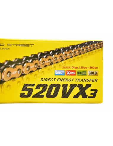 DID Drive Chain DID 520 VX3 G&B X-ring GOLD – 114 Links