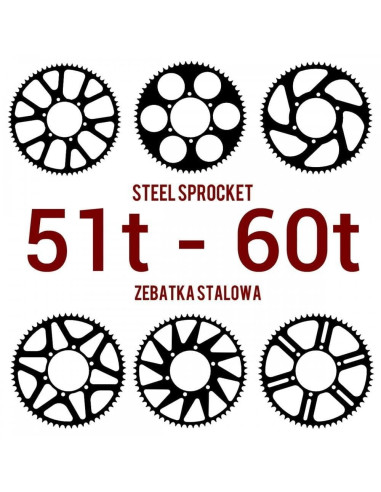 Steel Sprocket - 51 to 60 Teeth - Custom Made