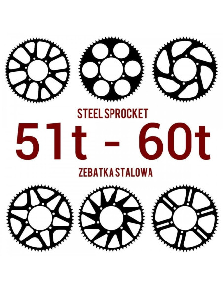 Steel Sprocket - 51 to 60 Teeth - Custom Made