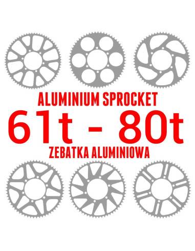 Aluminum Sprocket – 61 to 80 Teeth – Custom Made