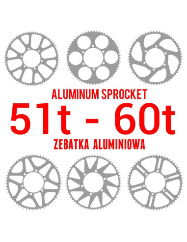 Aluminum Sprocket – 51 to 60 Teeth – Custom Made