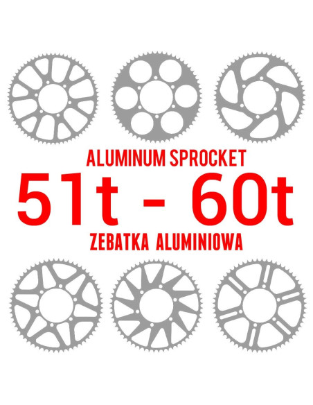 Aluminum Sprocket – 51 to 60 Teeth – Custom Made