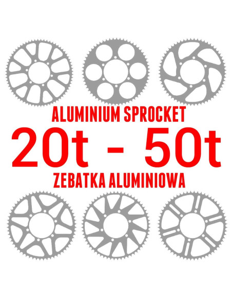 Aluminum Sprocket – Up to 50 teeth – Custom Made