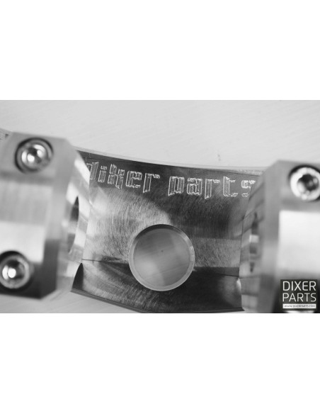 6mm Risers Kawasaki ZX6R 636 (03-04) Stunt Upper Forks;Top Triple Tree Clamp +28