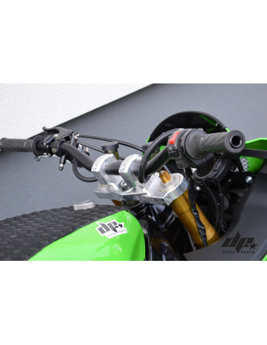 6mm Risers Kawasaki ZX6R 636 (03-04) Stunt Upper Forks;Top Triple Tree Clamp +28