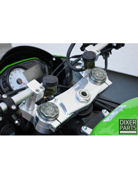 6mm risers Kawasaki ZX6R 636 (09-12) – stunt;Reinforced upper triple tree clamp + 28