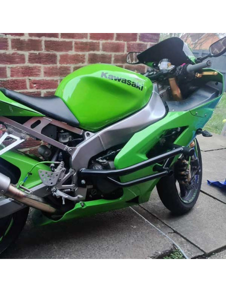 Crash Cage Kawasaki ZX6R 636 (2003-2004) Stunt Drift Street Engine Guard Highway Bar