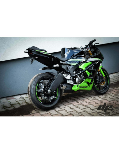 Steel Scrape Bar 12 O’clock Kawasaki ZX6R 636 (2009-2018) Stunt Wheelie Round Titan
