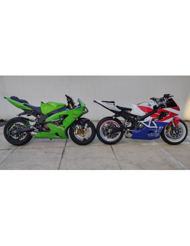Short Exhaust Muffler Kawasaki ZX6R 636 (2003-2004) Stunt Drift Upgrade Tail Pipes