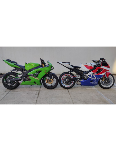 Short Exhaust Muffler Kawasaki ZX6R 636 (2003-2004) Stunt Drift Upgrade Tail Pipes