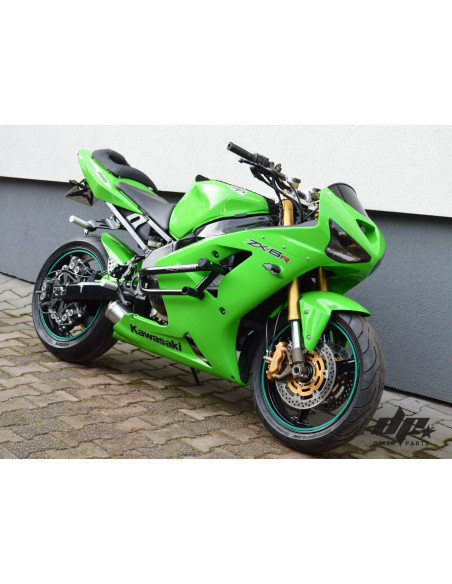 Short Exhaust Muffler Kawasaki ZX6R 636 (2003-2004) Stunt Drift Upgrade Tail Pipes