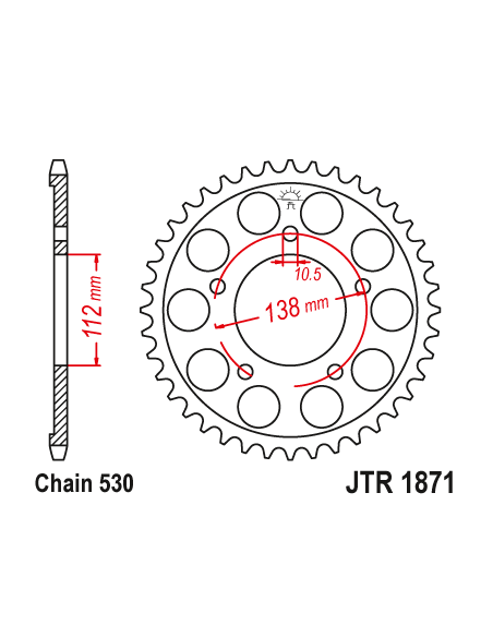 Steel Stunt Sprocket 55t-530 for Yamaha YZF R6 (1999-2002)