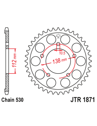 Steel Stunt Sprocket 60t-530 for Yamaha YZF R6 (1999-2002)