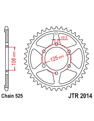 Steel Stunt Sprocket 60t-525 Triumph 675 765 Street Triple Daytona Tiger 800