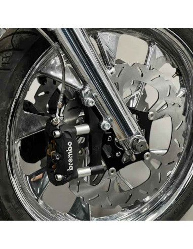 Upgrades Caliper Adapter Bracket Brembo-100mm Harley Davidson Dyna Softail Touring -Right