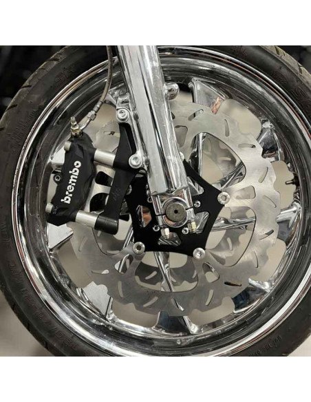Upgrades Calipers Adapters Bracket Brembo-100mm Harley Davidson Dyna Softail Touring Left+Right