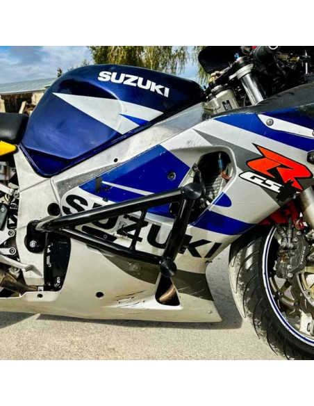 Crash Cage Engine Guard Crash Bar Suzuki GSX-R 600 750 (2001-2005) K1 K2 K3 K4 K5 Stunt Drift Highway Pad