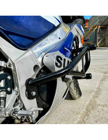 Crash Cage Engine Guard Crash Bar Suzuki GSX-R 600 750 (2001-2005) K1 K2 K3 K4 K5 Stunt Drift Highway Pad