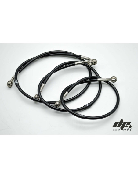 Hel Steel Braided Brake Lines Kit -ZX6-R 636 F4i 954 GSX-R 675 Stunt
