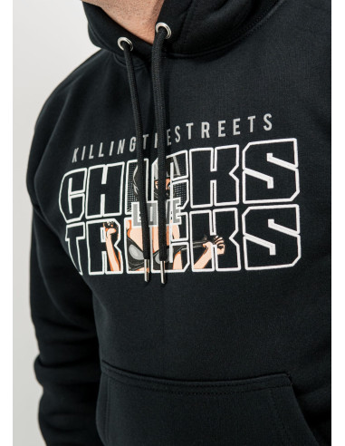 Hoodie KTS Killing The Streets -Chicks Love Tricks (L) for Motorcyclist Stunt