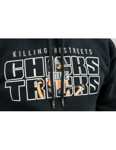 Hoodie KTS Killing The Streets -Chicks Love Tricks (XL) for Motorcyclist Stunt
