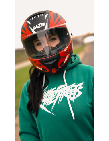 Hoodie KTS Killing The Streets V2 Green (L) for Motorcyclist Stunt
