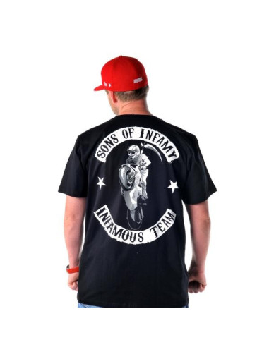 T-SHIRT SONS OF INFAMY – BLACK – Infamous Team Infms Stunt STICKERS