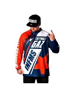 SWEATSHIRT JERSEY TRZYMAJ GAZ NAVY | ORANGE – Infamous Team Infms Stunt +STICKERS