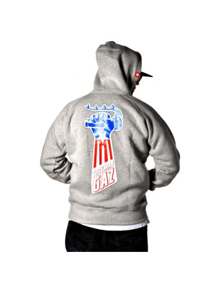 HOODIE TRZYMAJ GAZ BLACK | GREY – Infamous Team Infms Stunt +Stickers