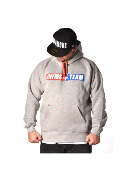 HOODIE TRZYMAJ GAZ BLACK | GREY – Infamous Team Infms Stunt +Stickers