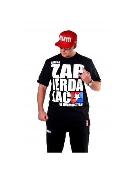 T-SHIRT TRZEBA ZAPIERDALAĆ – BLACK | GREY | RED | WHITE – Infamous Team Infms Stunt STICKERS