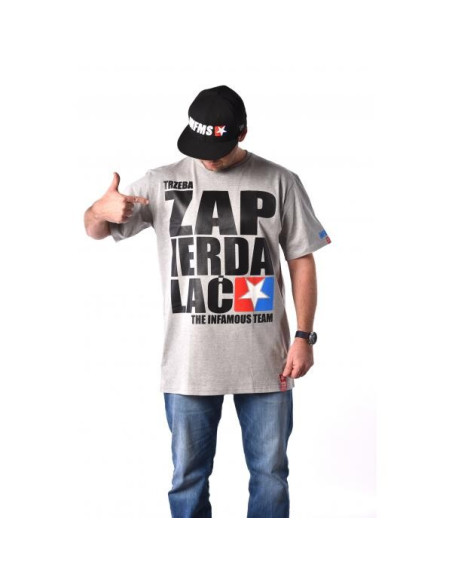 T-SHIRT TRZEBA ZAPIERDALAĆ – BLACK | GREY | RED | WHITE – Infamous Team Infms Stunt STICKERS