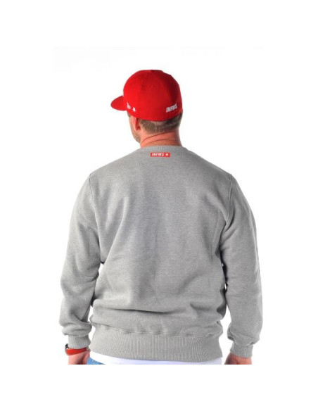 CREWNECK SWEATSHIRT INFAMOUS GREY – Infamous Team Infms Stunt STICKERS