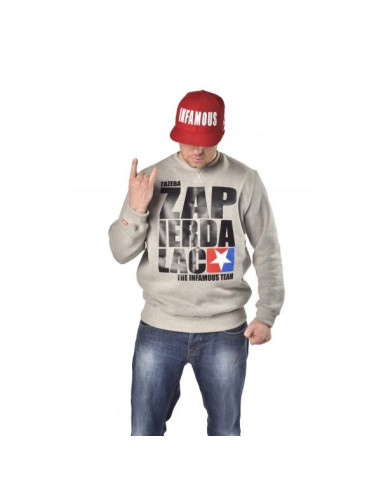 CREWNECK SWEATSHIRT TRZEBA ZAPIERDALAĆ BLACK | GREY – Infamous Team Infms Stunt STICKERS