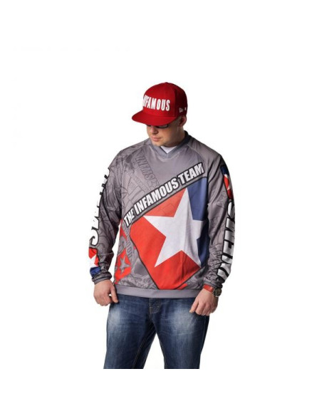 JERSEY SWEATSHIRT TZ GREY | BLACK – Infamous Team Infms Stunt +STICKERS