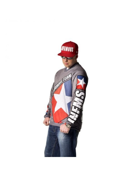 JERSEY SWEATSHIRT TZ GREY | BLACK – Infamous Team Infms Stunt +STICKERS