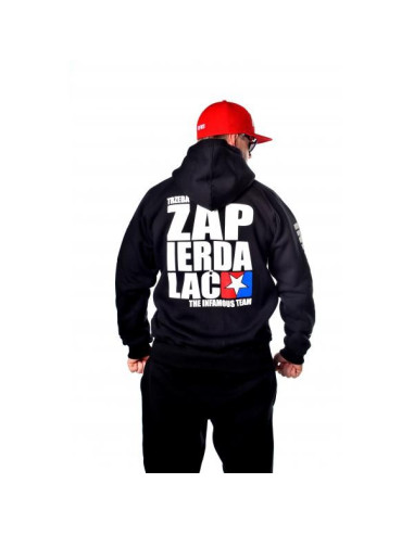 HOODIE ZIP TRZEBA ZAPIERDALAĆ GREY | BLACK – Infamous Team Infms Stunt +STICKERS