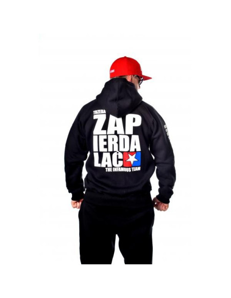 HOODIE ZIP TRZEBA ZAPIERDALAĆ GREY | BLACK – Infamous Team Infms Stunt +STICKERS