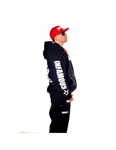 HOODIE ZIP TRZEBA ZAPIERDALAĆ GREY | BLACK – Infamous Team Infms Stunt +STICKERS