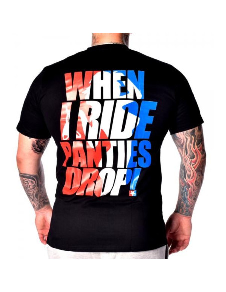 T-SHIRT WHEN I RIDE – BLACK – Infamous Team Infms Stunt STICKERS
