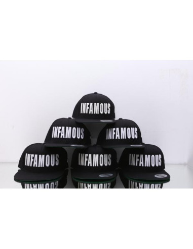 SNAPBACK INFAMOUS 3D RED | GREY | BLACK Infamous Team Infms Stunt +Stickers