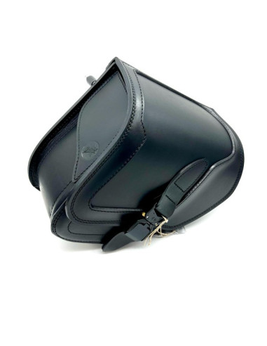 Black Saddlebag Custom + Frame for Indian Boober Twenty Rogue Sixty (20017-2024) Leather Solo Bag
