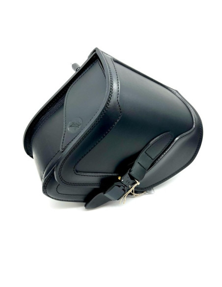 Black Saddlebag Custom + Frame for Indian Boober Twenty Rogue Sixty (20017-2024) Leather Solo Bag