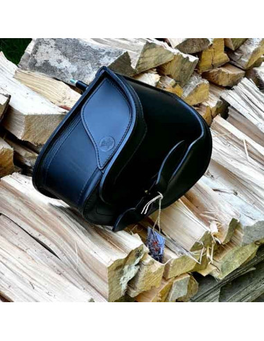 Black Saddlebag Custom + Frame for Indian Boober Twenty Rogue Sixty (20017-2024) Leather Solo Bag